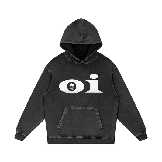 Oi oversized hoodie (Black/Purple/Grey)