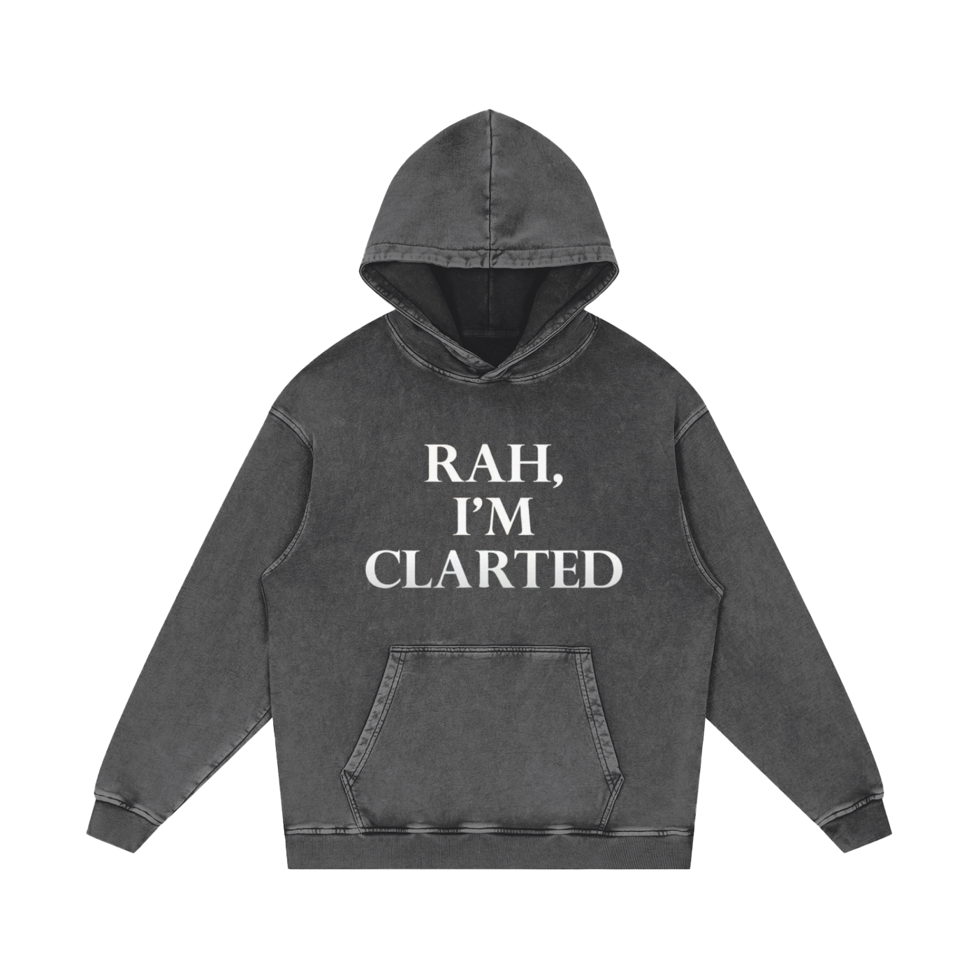 Clarted Oversize Hoodie (Black/Purple/Grey)