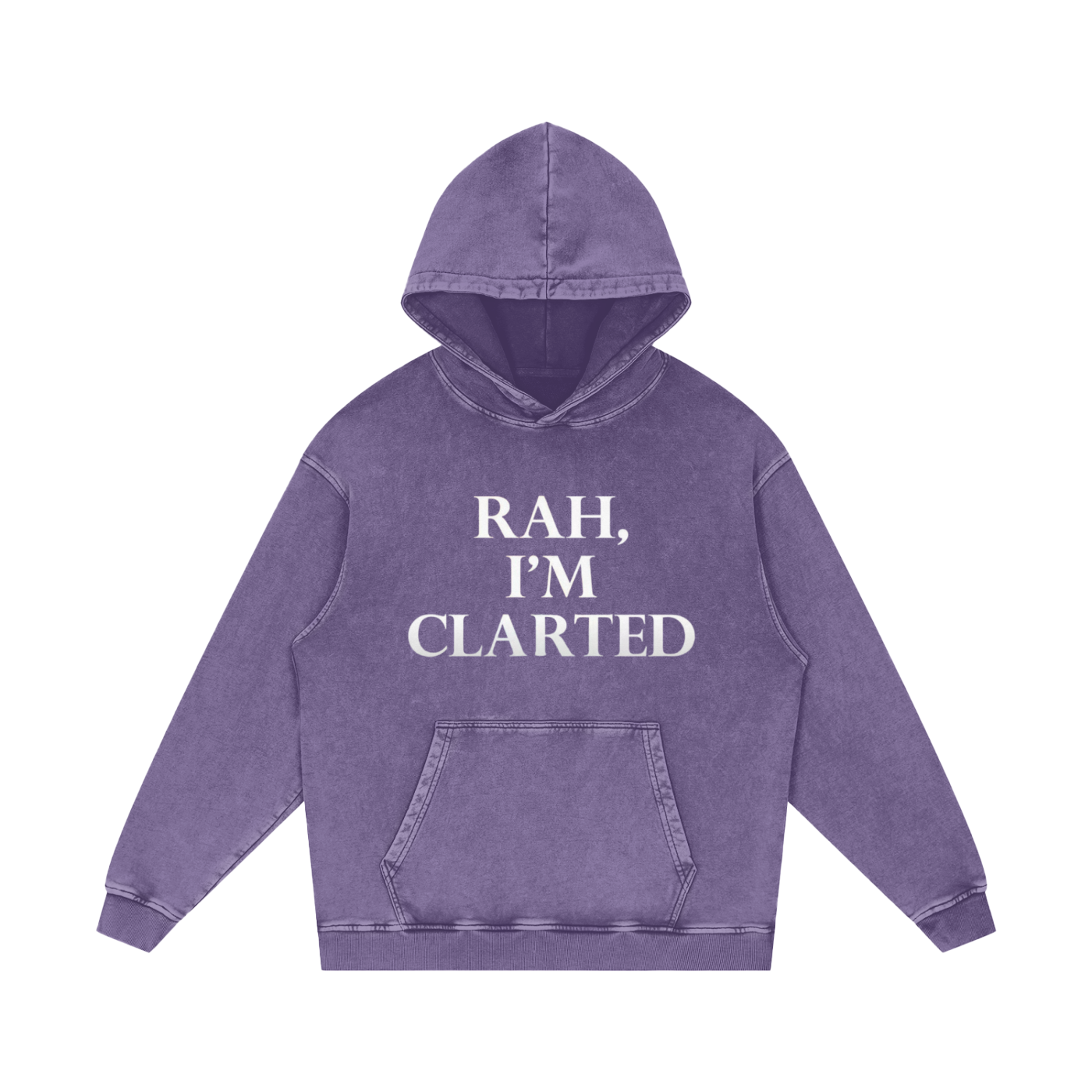 Clarted Oversize Hoodie (Black/Purple/Grey)