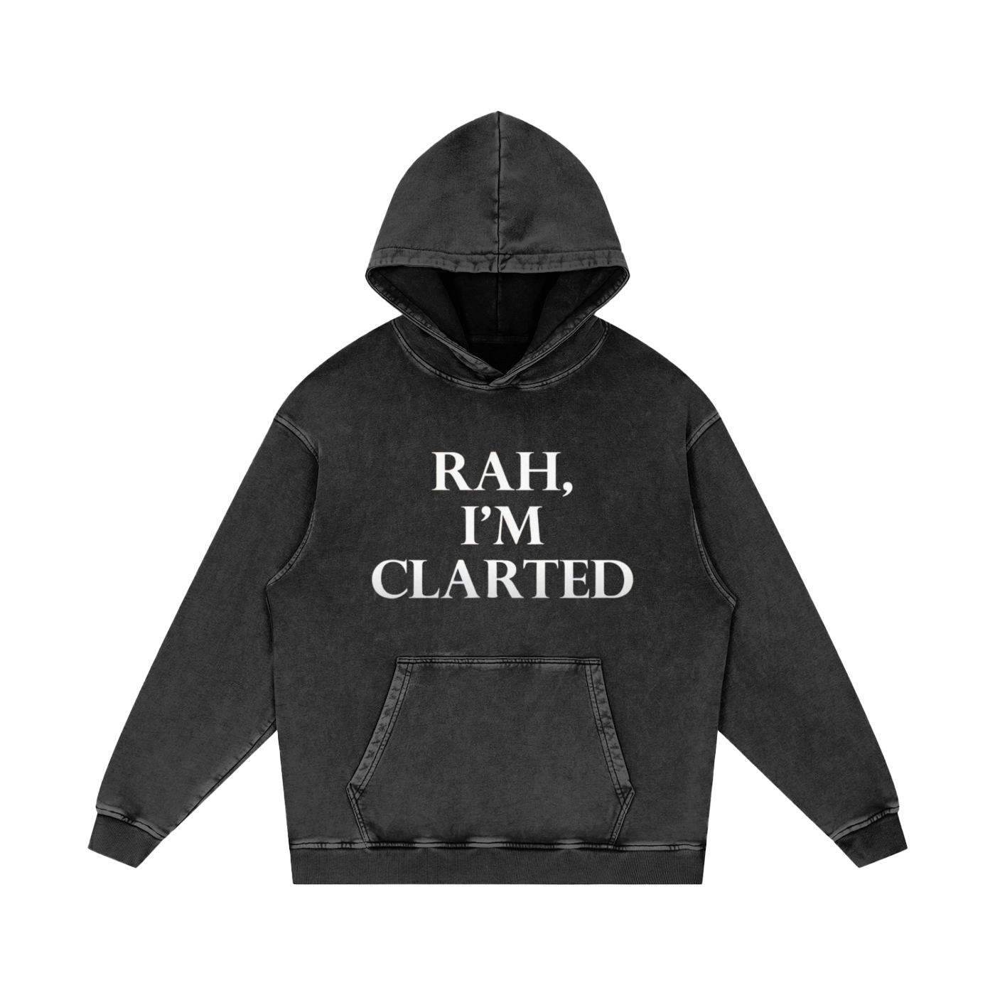 Clarted Oversize Hoodie (Black/Purple/Grey)